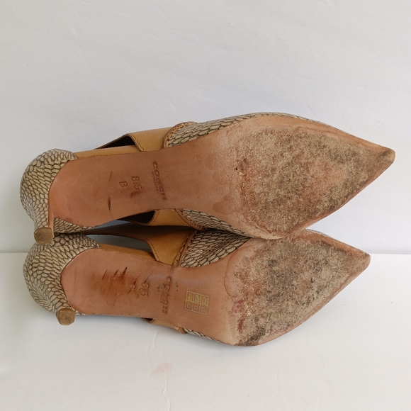 Coach Vanda Print Snake & Calf Leather s/Q4678 Beige/Maple Size 8.5M - Picture 11 of 16